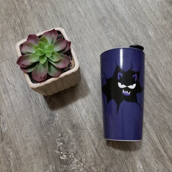 David's Tea Purple Halloween Ceramic Travel Cup - Picture 5 of 11